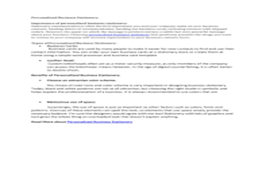 The Importance of Personalized Stationery in Business Communication