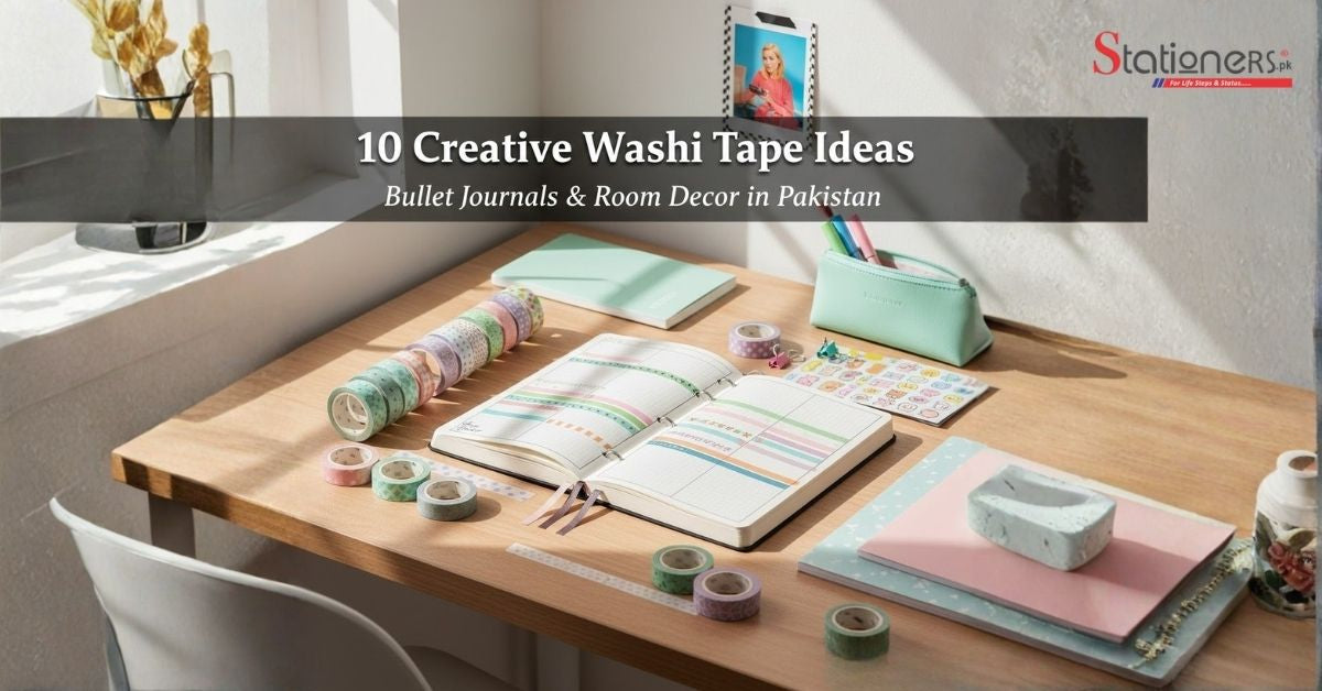 Discover 10 genius ways to use washi tape for bullet journaling and DIY room decor in Pakistan. Learn to organize and decorate with ease using these expert tips.
