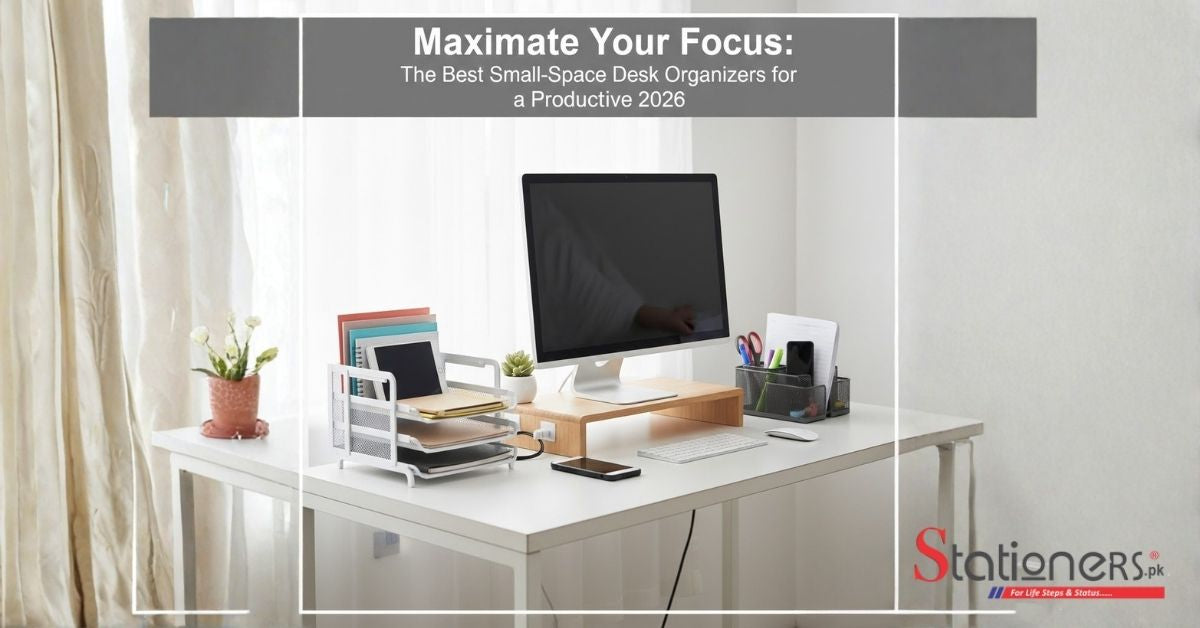 Maximize your small workspace in Pakistan with functional desk organizers. Learn how to use vertical space and smart office supplies to boost your productivity.