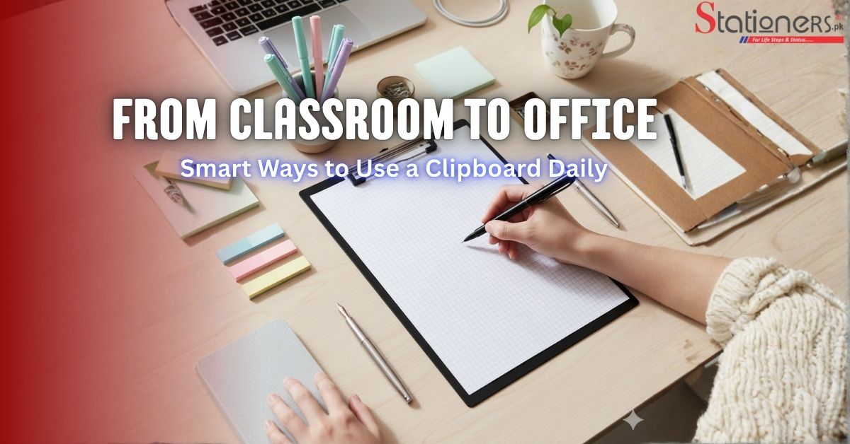 A split image showing a classroom on one side and a modern office on the other, illustrating the transition from education to work.