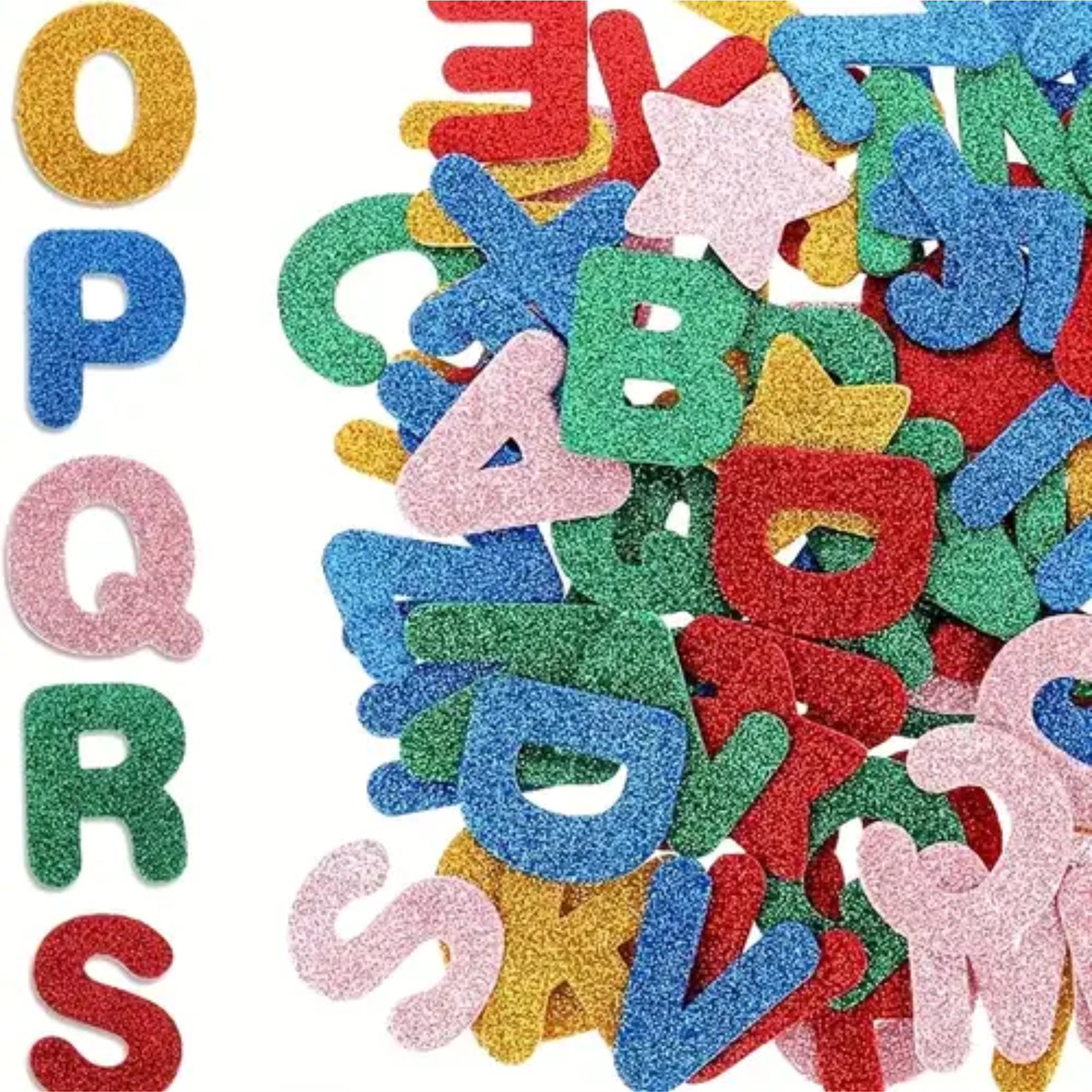 Foaming Glitter Sticker Small a.b.c