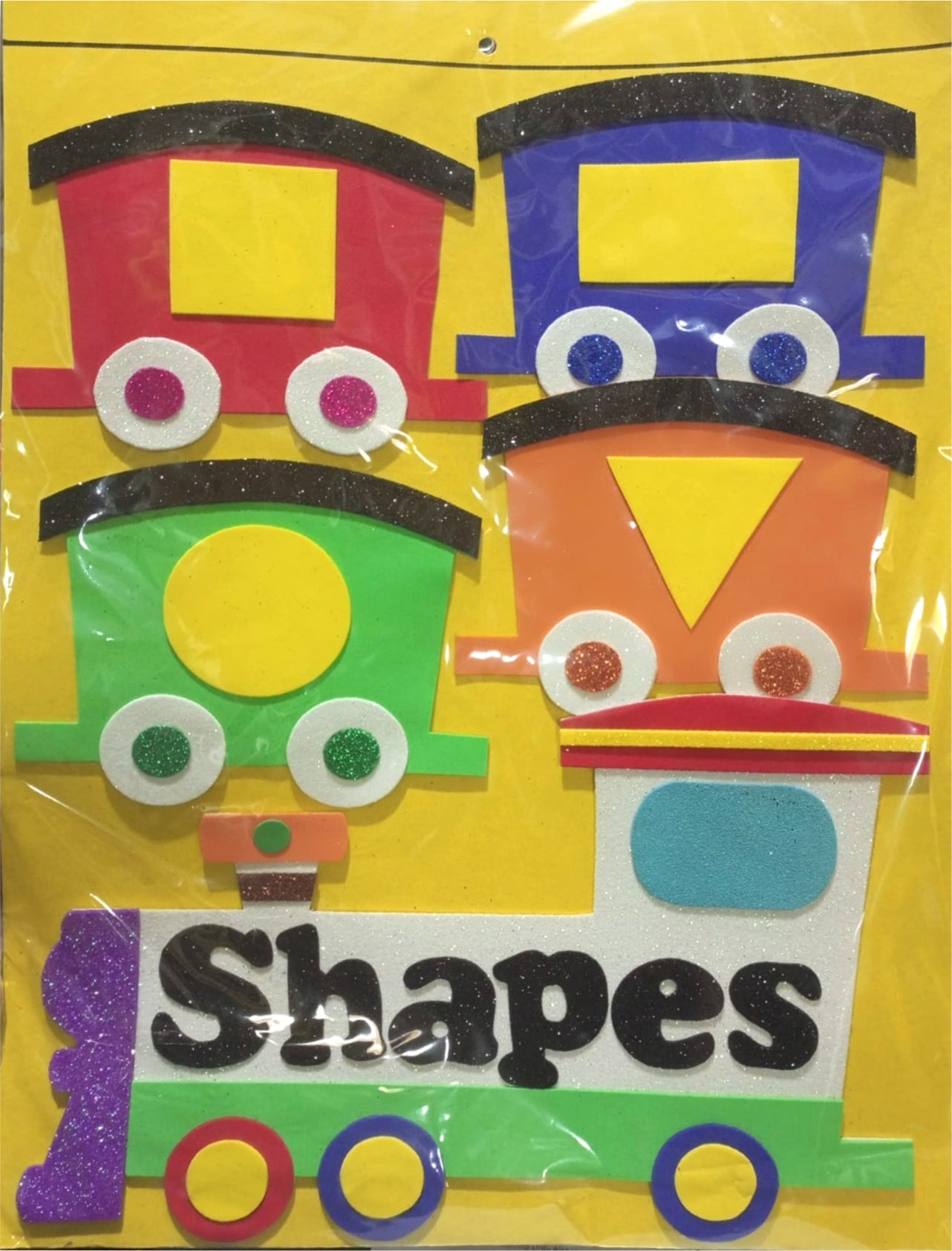 Foaming Sticker Train shapes