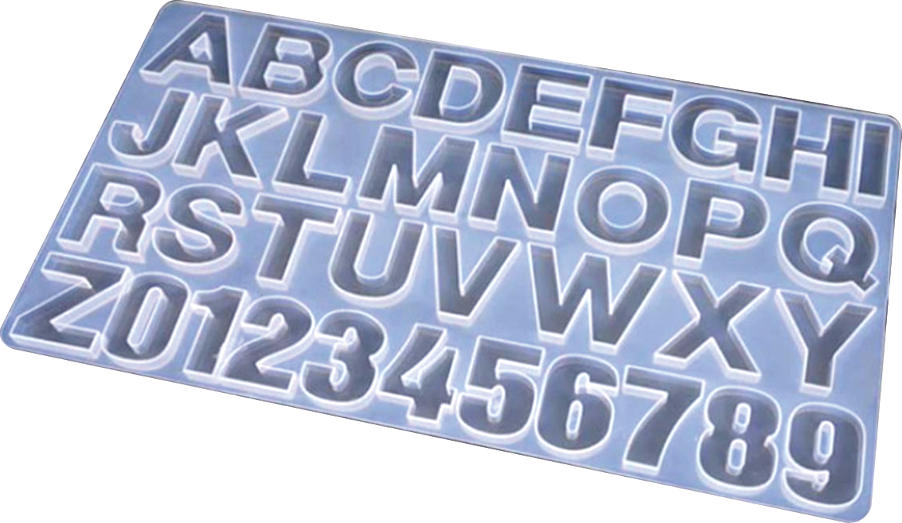 Silicone Mold ABC Keychain 36.3cmX19.5cm - White