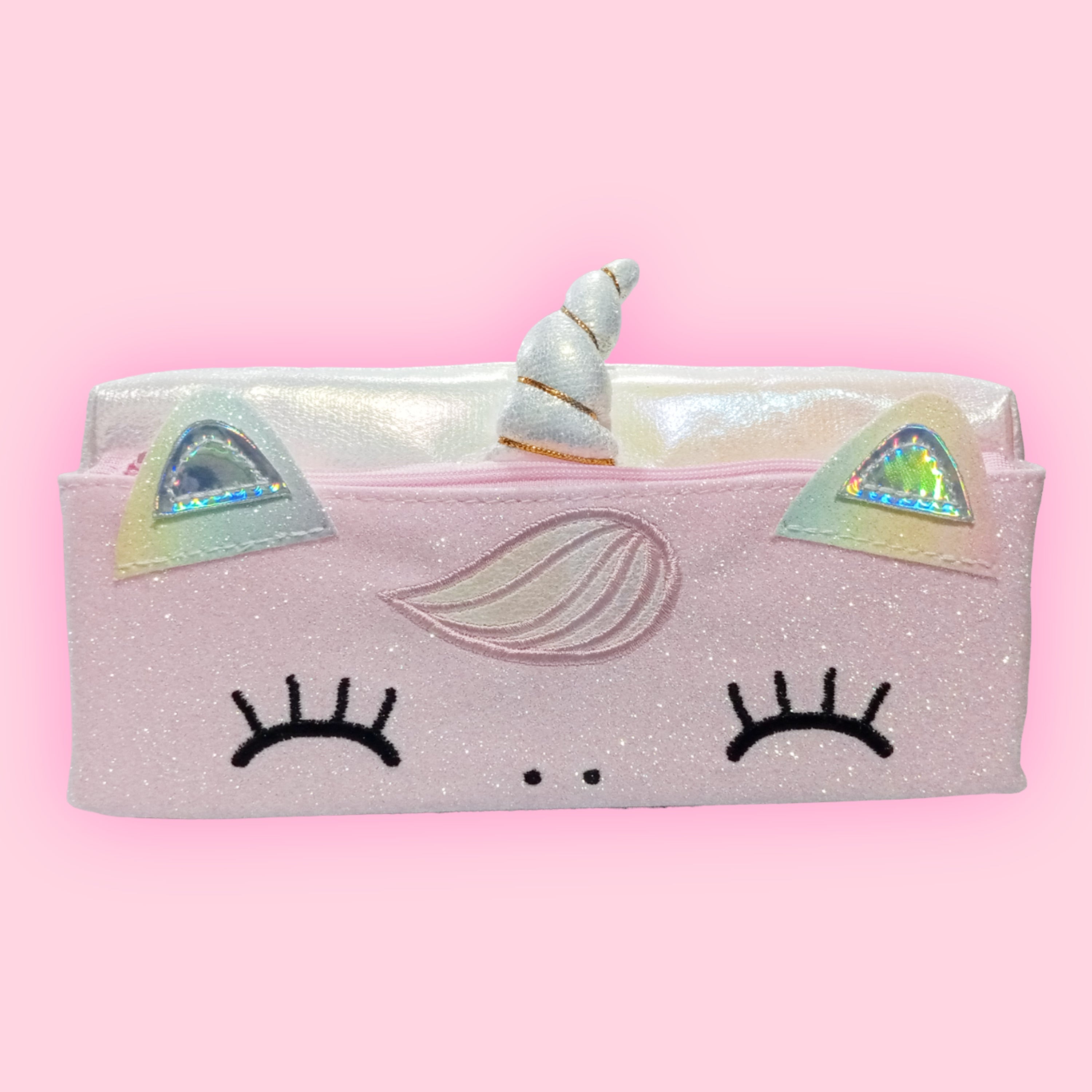 Rainbow Unicorn Glitter Pencil Pouch