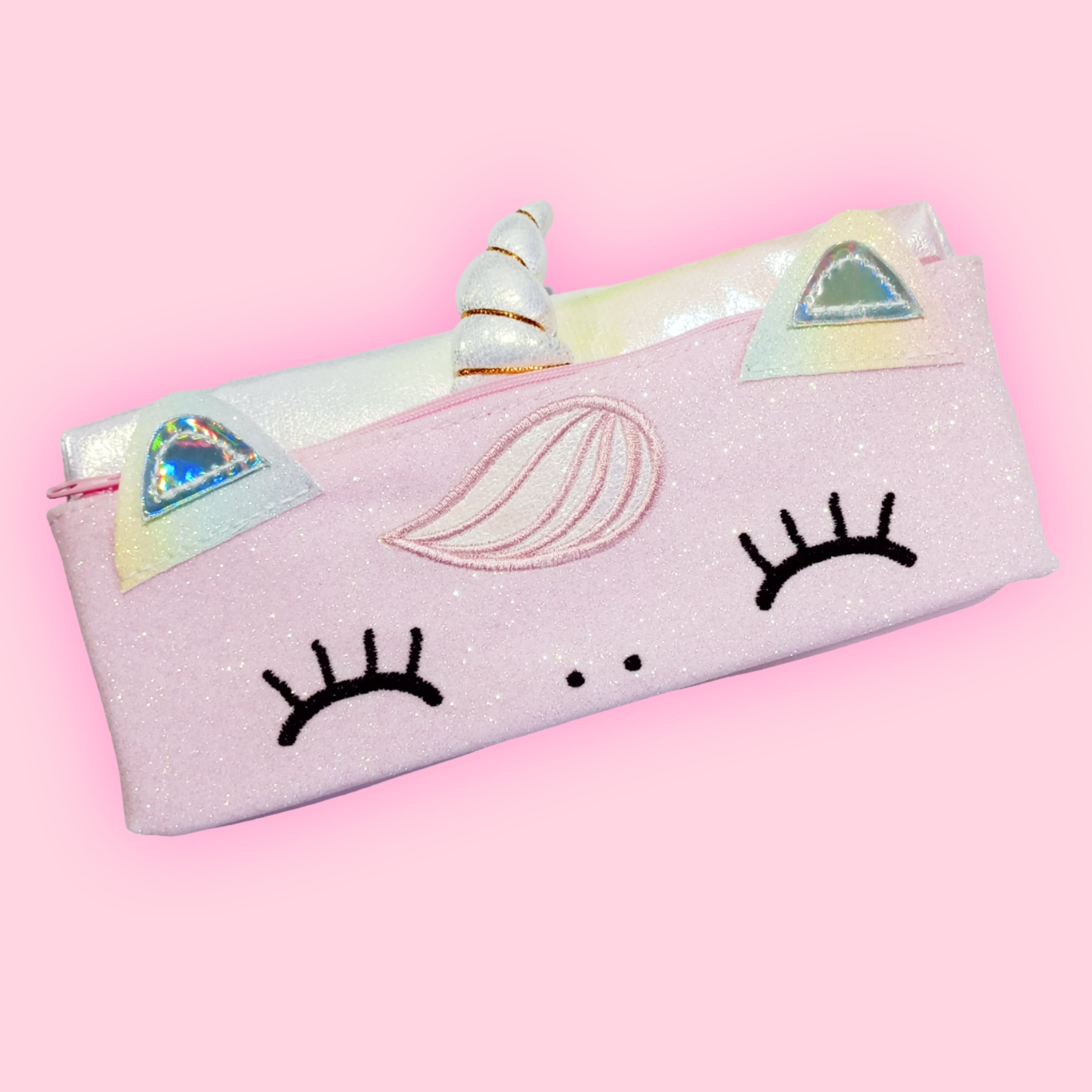 Rainbow Unicorn Glitter Pencil Pouch