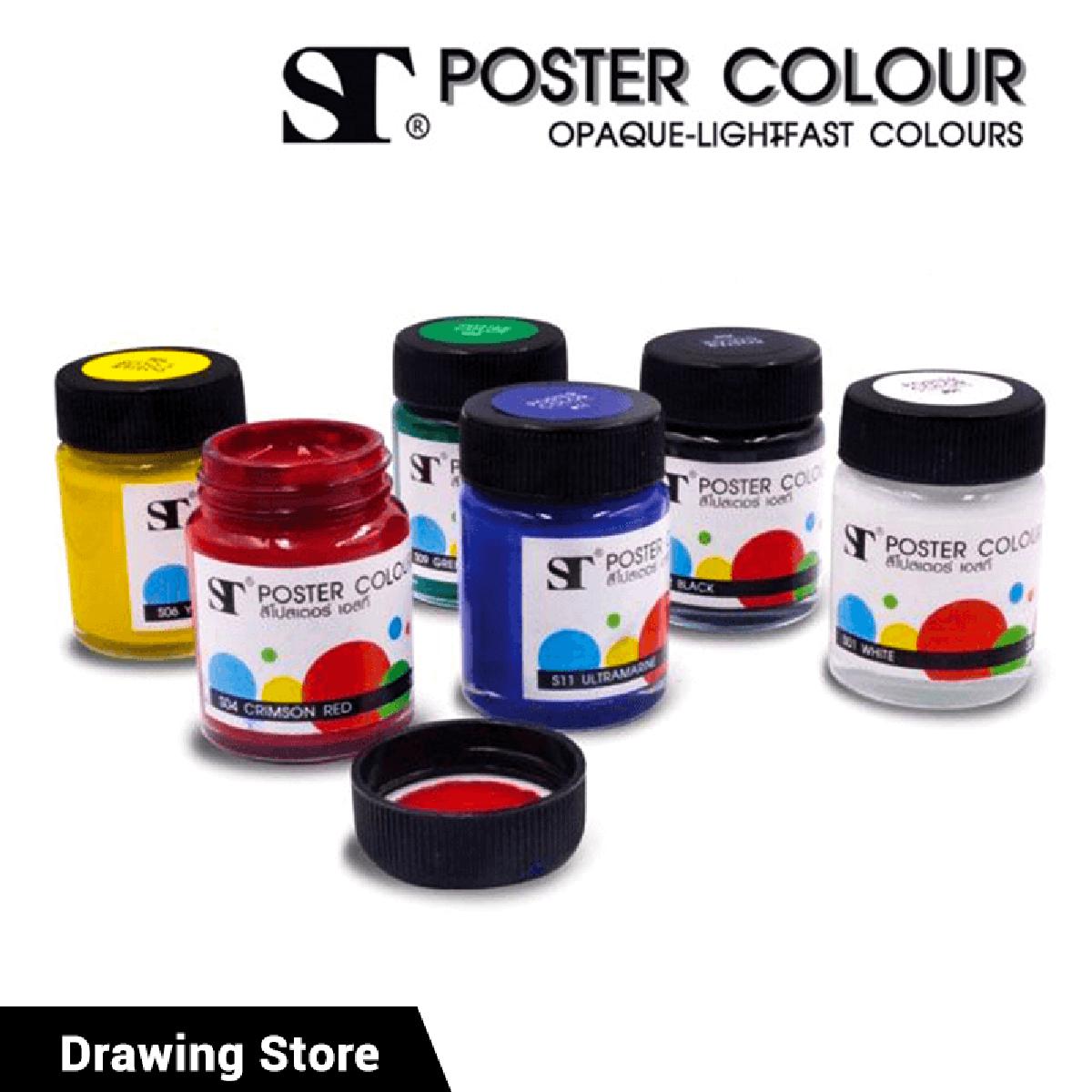 ST Poster Color Set Pack of 6 X 30ml Bottle