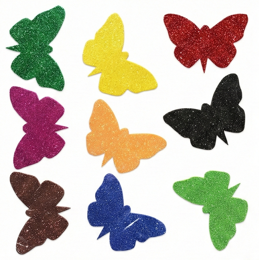 Foaming Glitter Sticker Butterfly Large