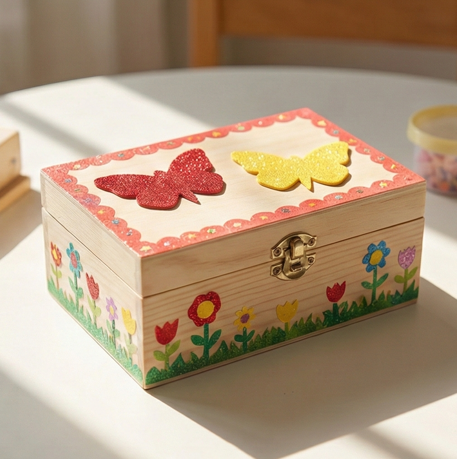 Foaming Glitter Sticker Butterfly Large