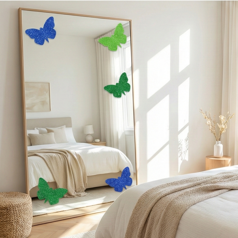 Foaming Glitter Sticker Butterfly Large