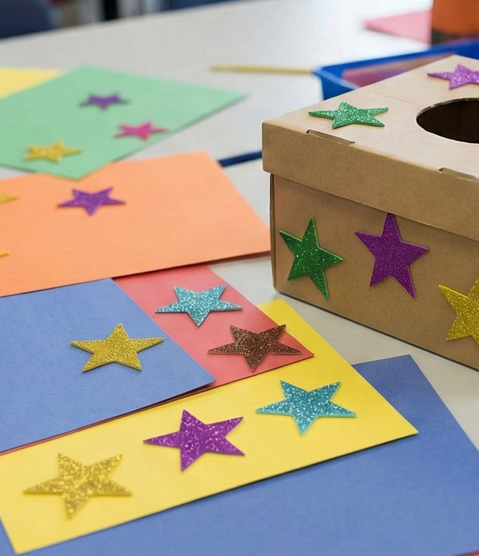 Foaming Glitter Sticker Star Large