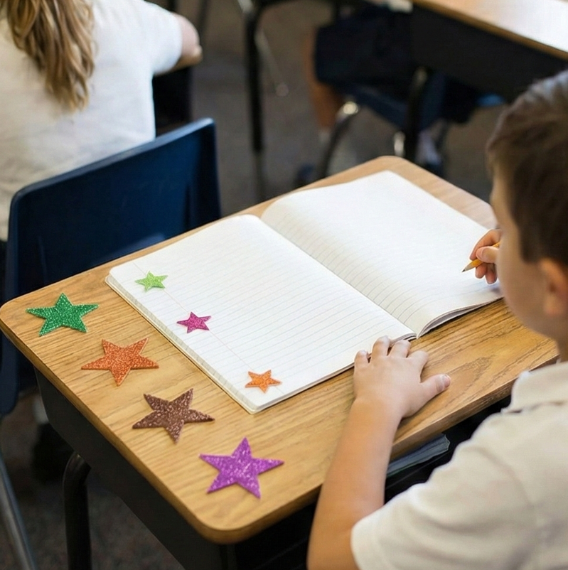 Foaming Glitter Sticker Star Large