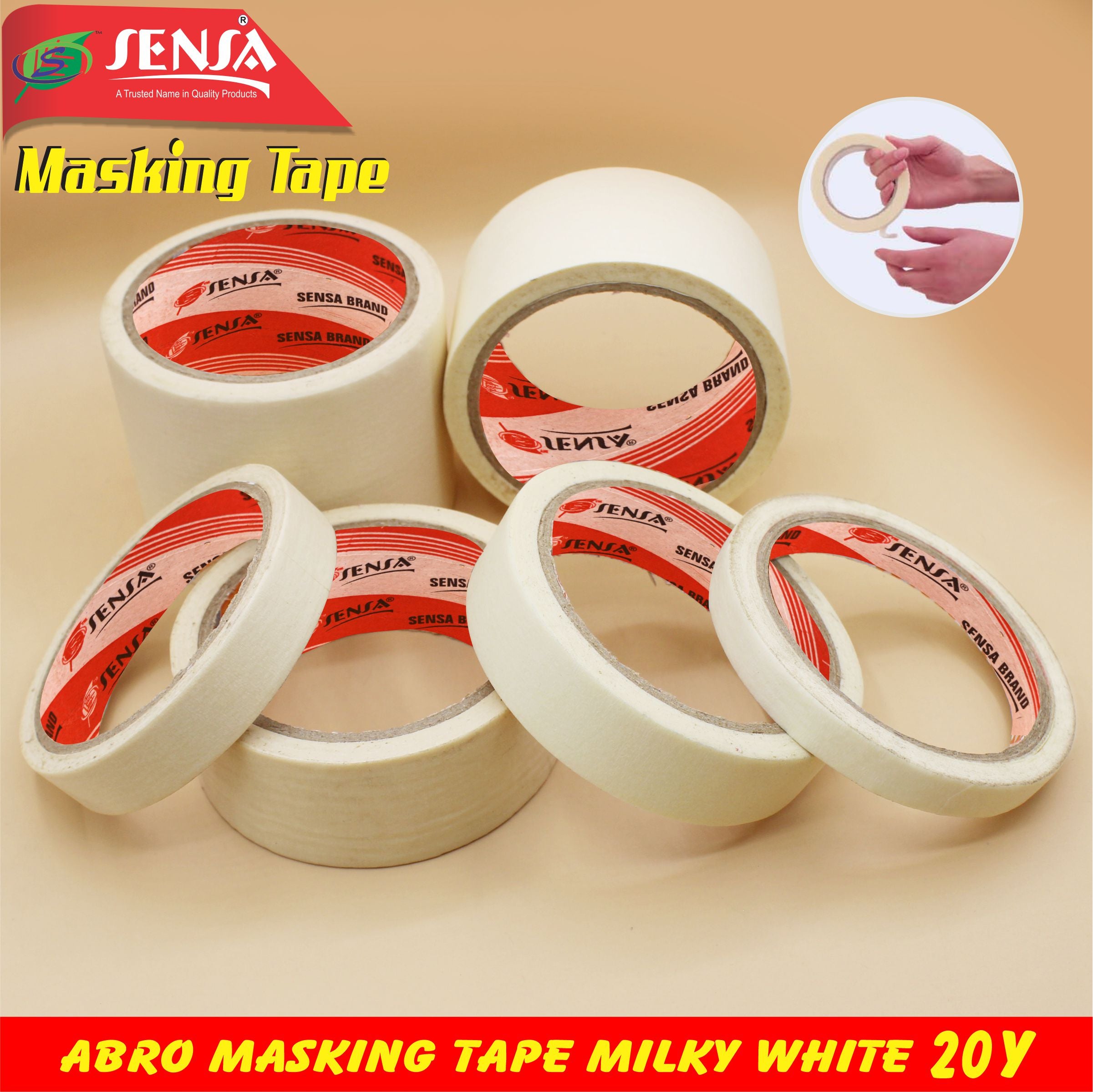 Sensa Masking Tape Milky White 20Y 1pc