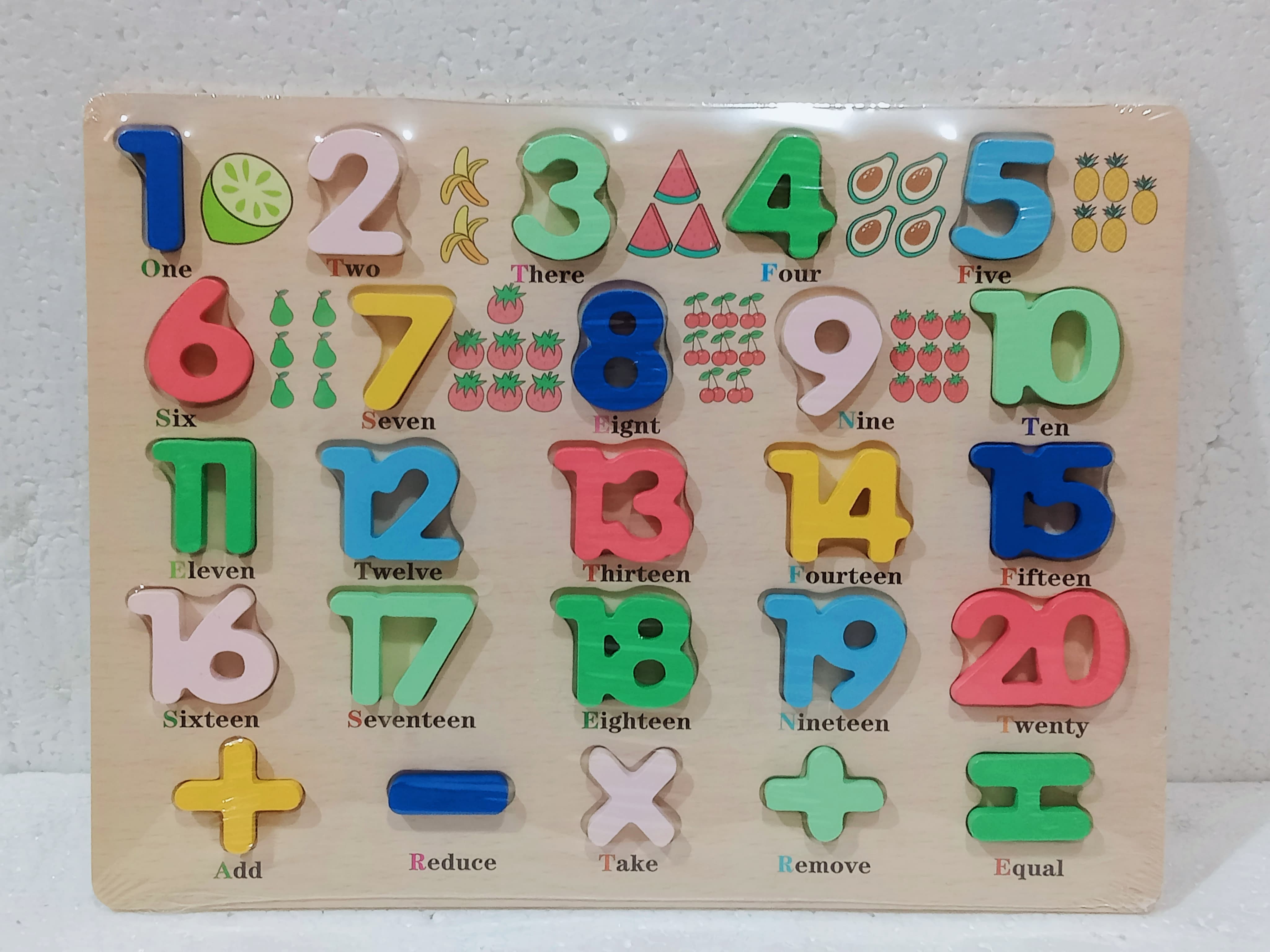 Wooden Toy 123 (Large Plate)