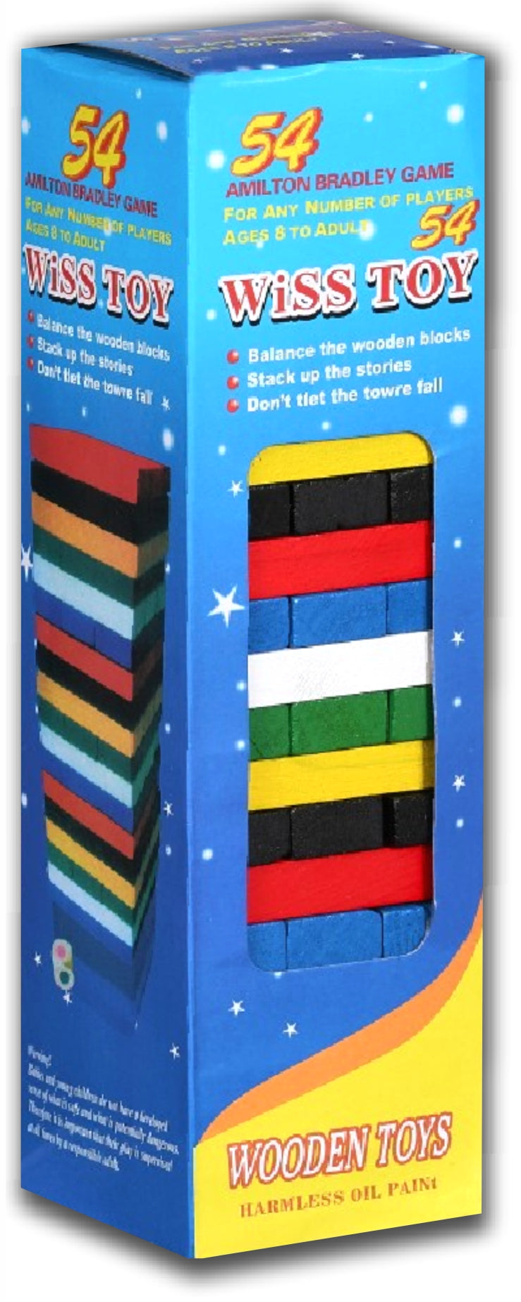 Jinga Blocks Game 48pcs  Blue Box - Multicolour