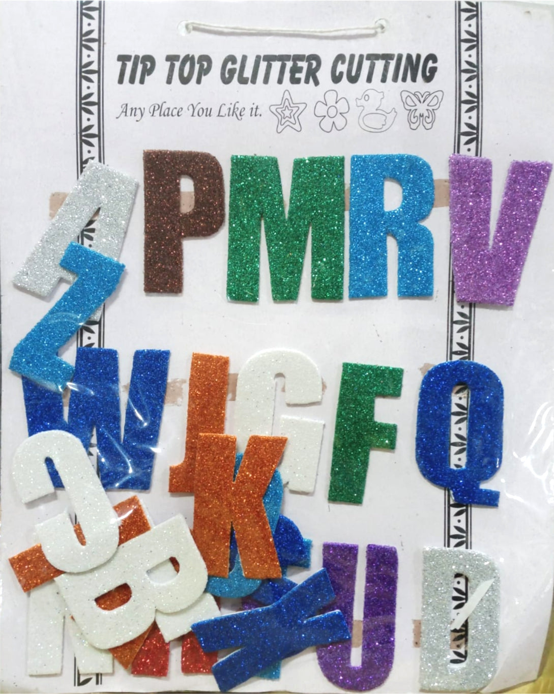 Foaming Glitter Sticker Capital A.B.C