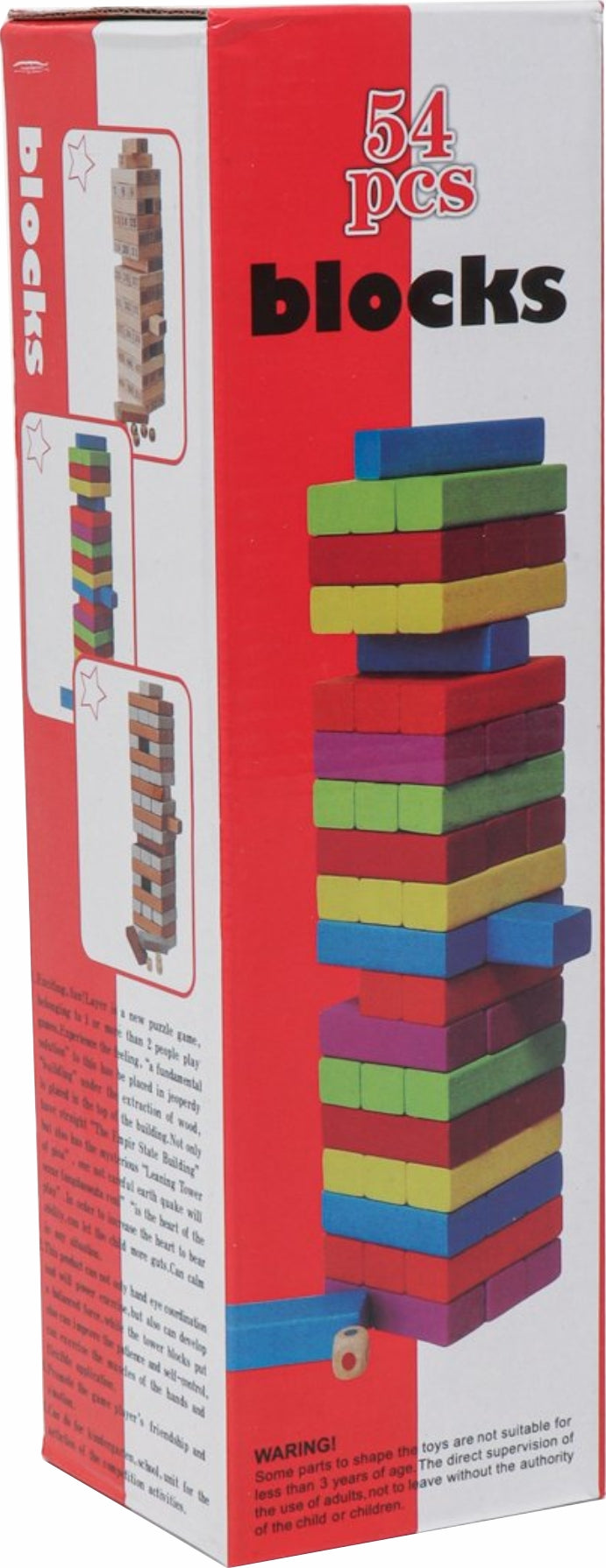 Jinga Blocks Game 54pcs  Red Box - Multicolour