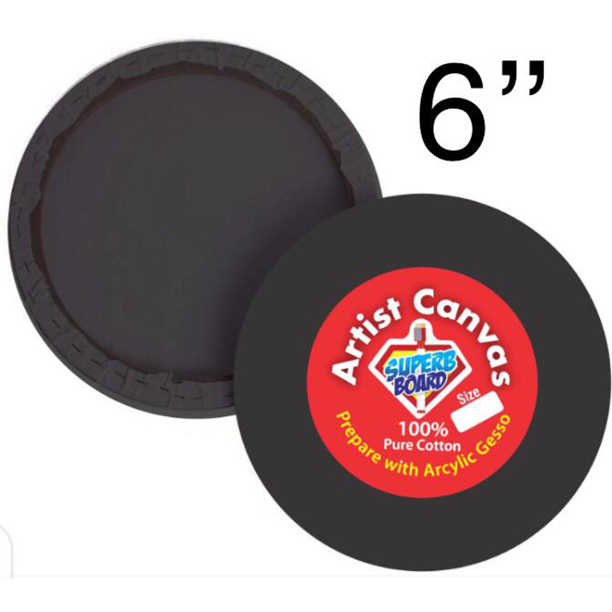 Superb Board Round Black Canvas Board