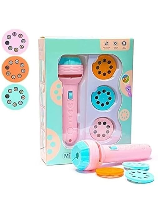 Kids Projection 24Patterns Projector Flashlight Torch