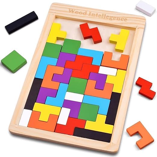 3D Russian Blocks Jigsaw Wood Intelligence Puzzle