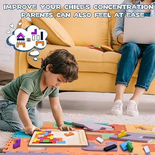 3D Russian Blocks Jigsaw Wood Intelligence Puzzle