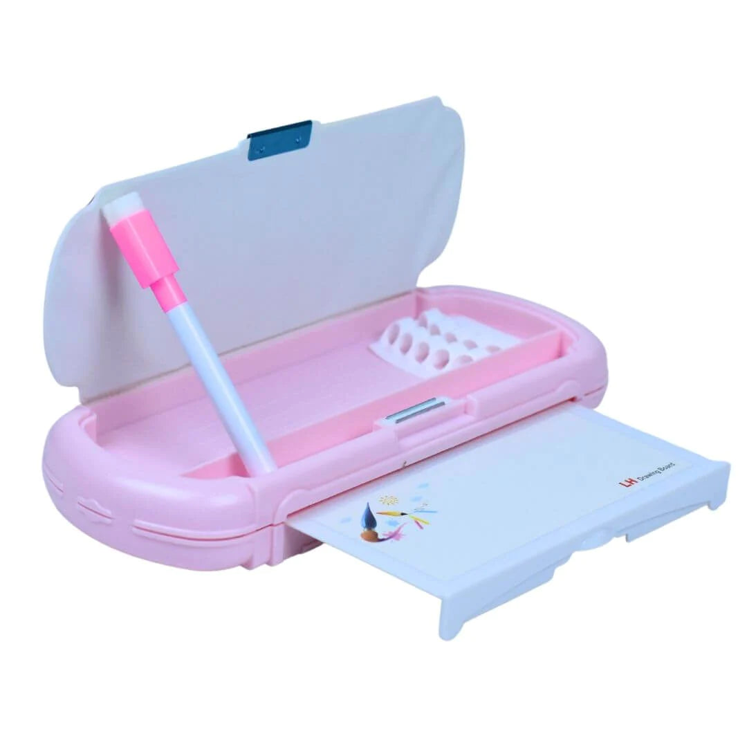 Unicorn Character Pencil Box with Mini Drawing Board