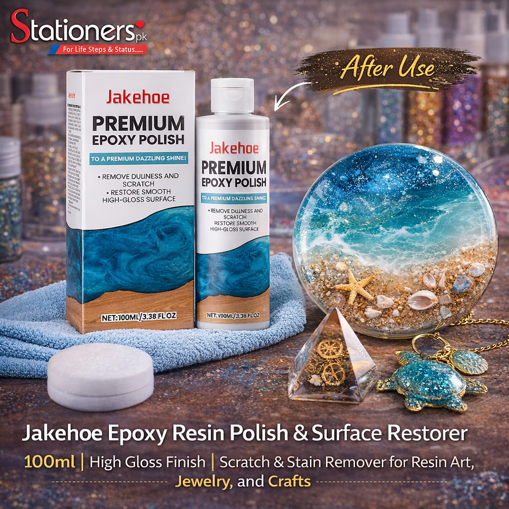 Jakehoe Epoxy Resin Polish & Surface Restorer – 100ml | High Gloss Finish | Scratch & Stain Remover for Resin Art, Jewelry, and Crafts