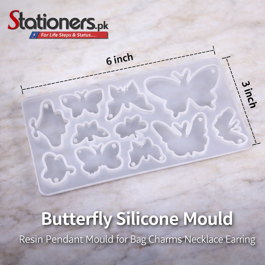 LOOM TREE Butterfly Silicone Mould – Resin Pendant Mold for Bag Charms, Necklace & Earring Making