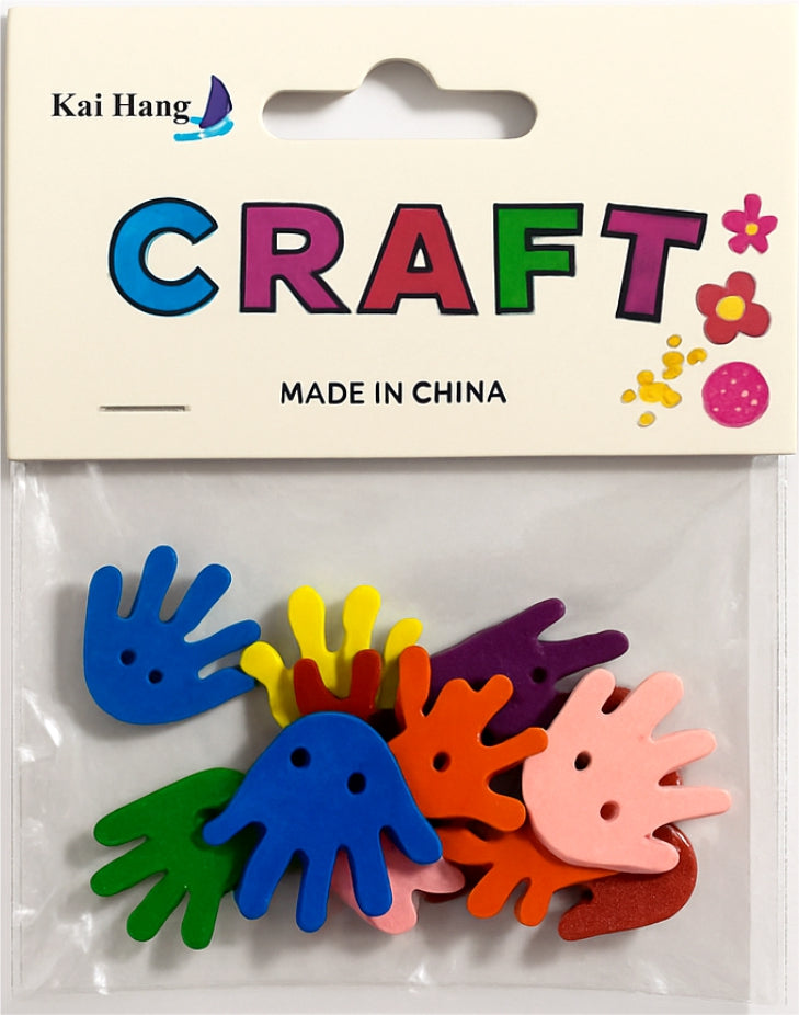 Art and Craft Wooden Colourful Buttons - CRAFT