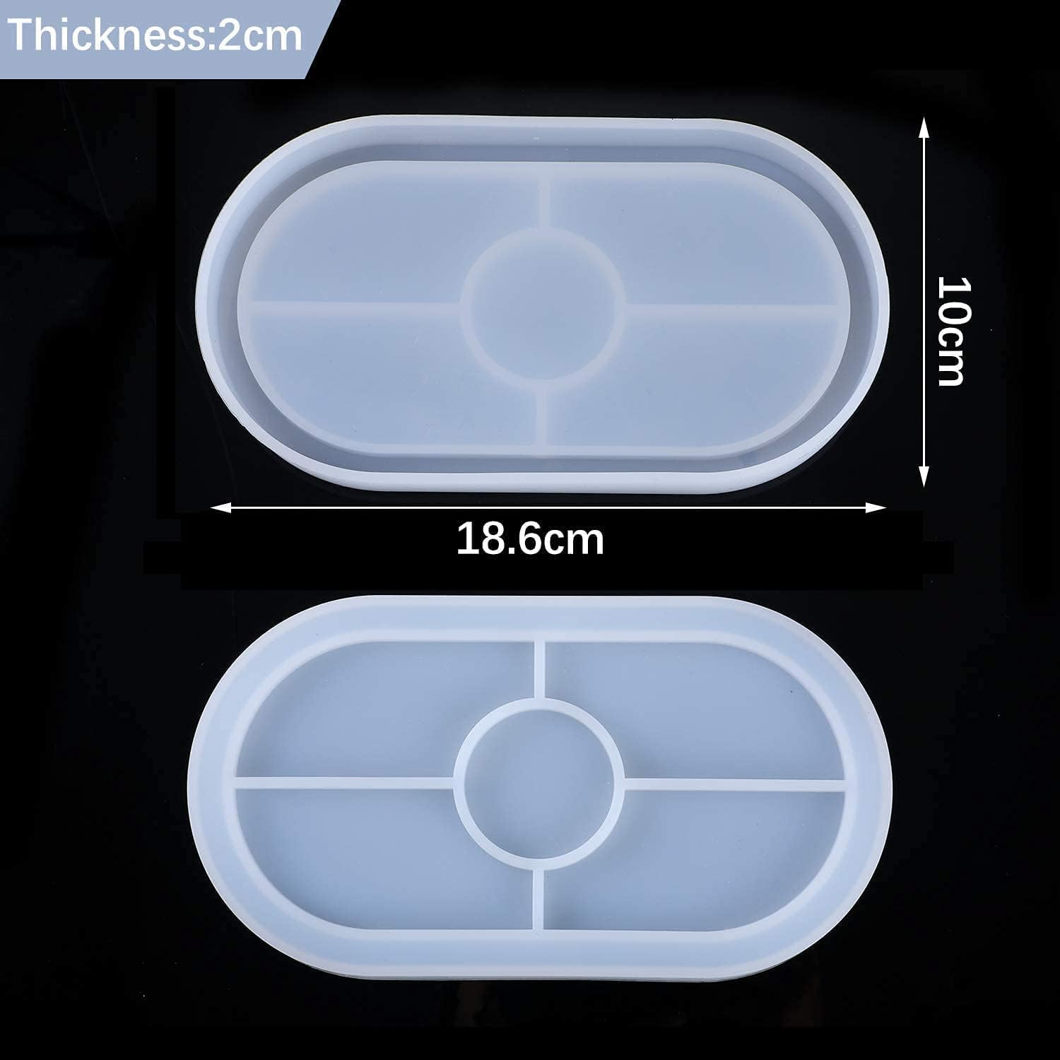 Oval Silicone Resin Tray Mold – DIY Epoxy Serving Tray & Decorative Art Casting Mold