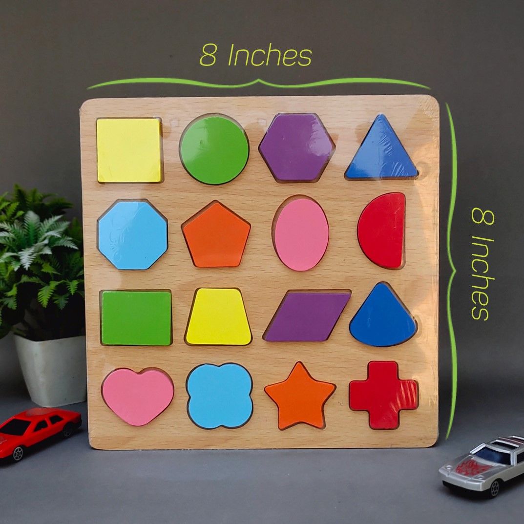 Wooden Toy Shapes #1151 (Brown Plate)