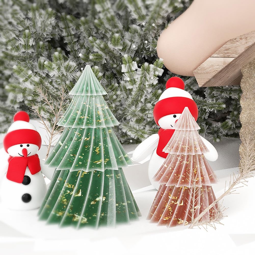 3D Christmas Tree Silicone Resin Mold – DIY Epoxy Decorative Candle & Craft Casting Mold