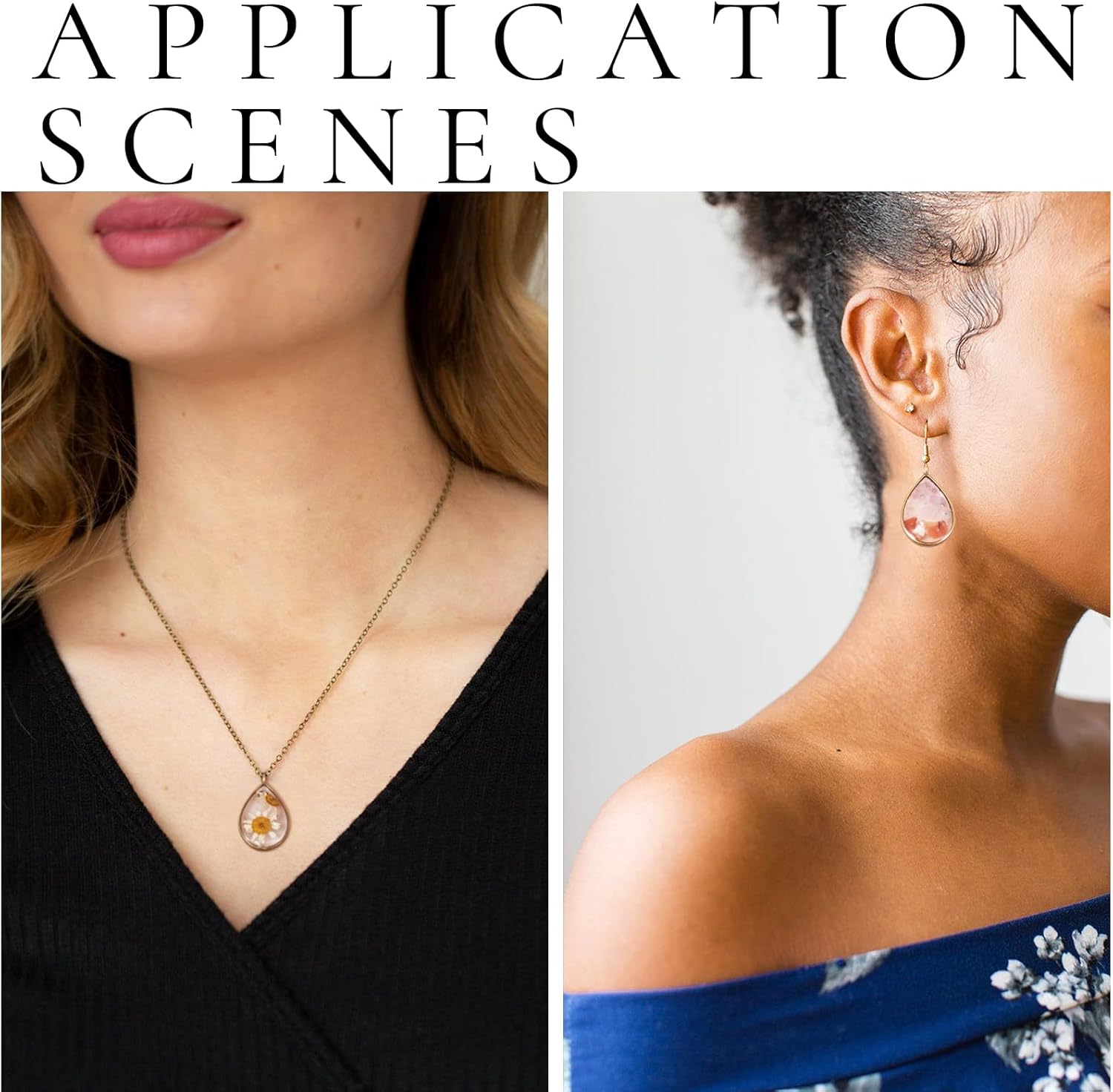 Pandahall 10pcs Antique Bronze Alloy Open Back Bezel Pendants 33.9x20.5mm Drop Metal Hollow Frame Pendant Blanks for DIY Epoxy Resin Pressed Flower Jewelry 1pc