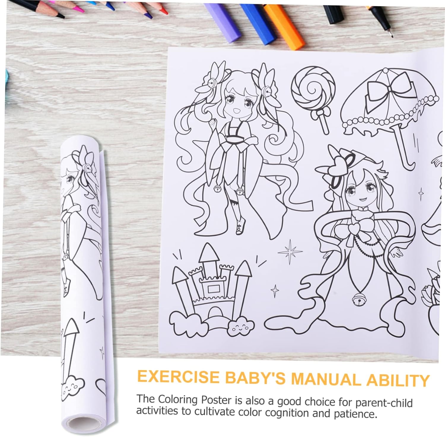 Craffiti Scroll for Children 300x3000mm Wall Sticker Drawing Roll | Reusable Graffiti Coloring Wall Paper for Kids (3+ Years)