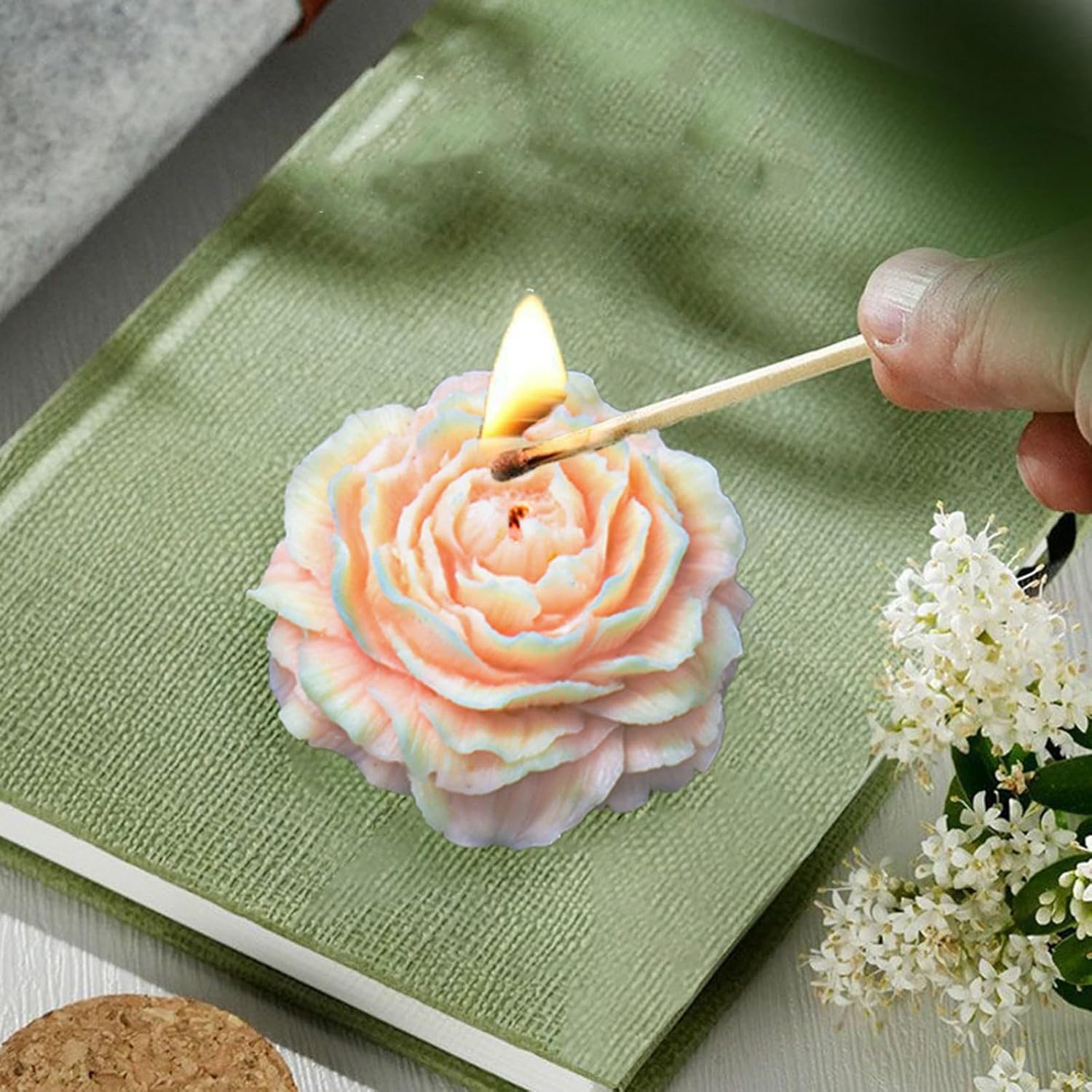 3D Rose Flower Silicone Resin Mold – DIY Epoxy Candle, Soap & Decorative Art Casting Mold