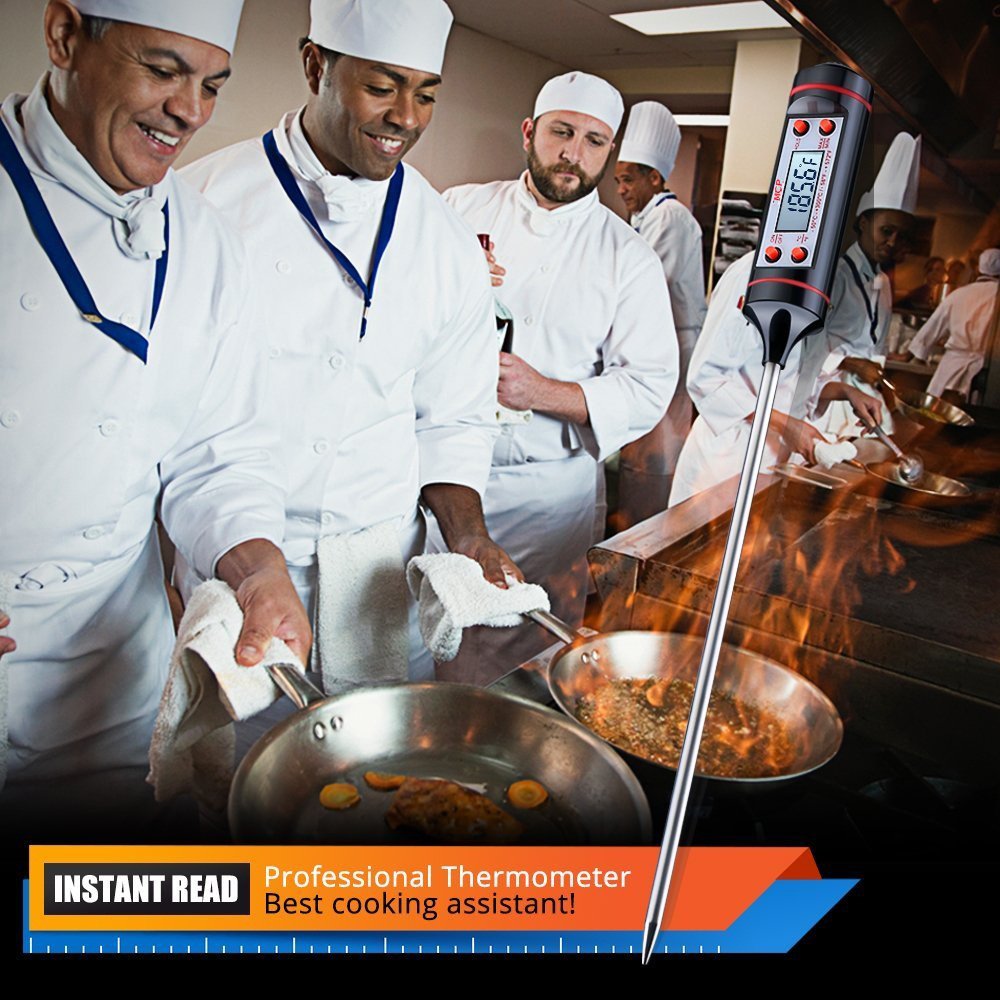 Digital Probe Thermometer -50°C to +300°C – LCD Cooking, BBQ & Resin Temperature Meter