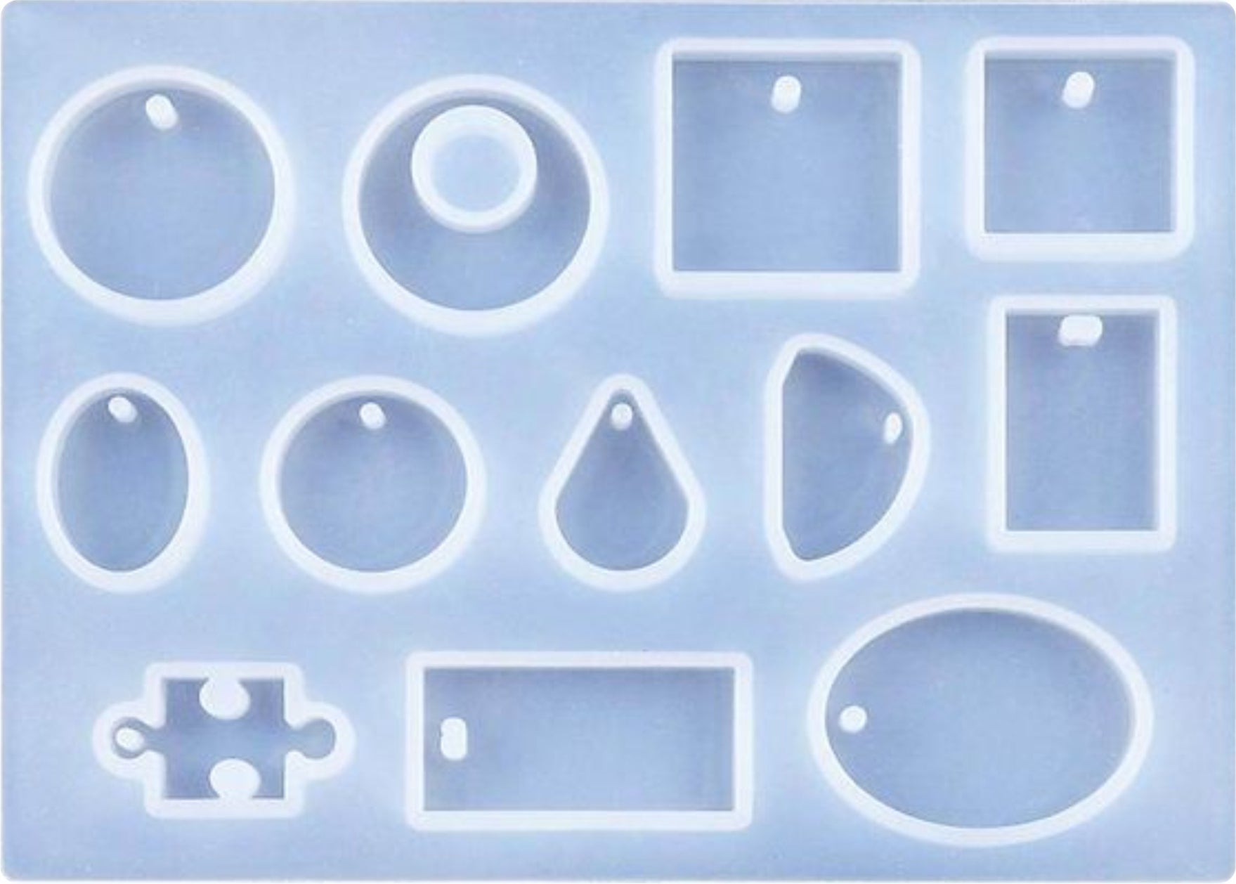 Silicone Mold Key Chain DJ-1233 6"x4" - White