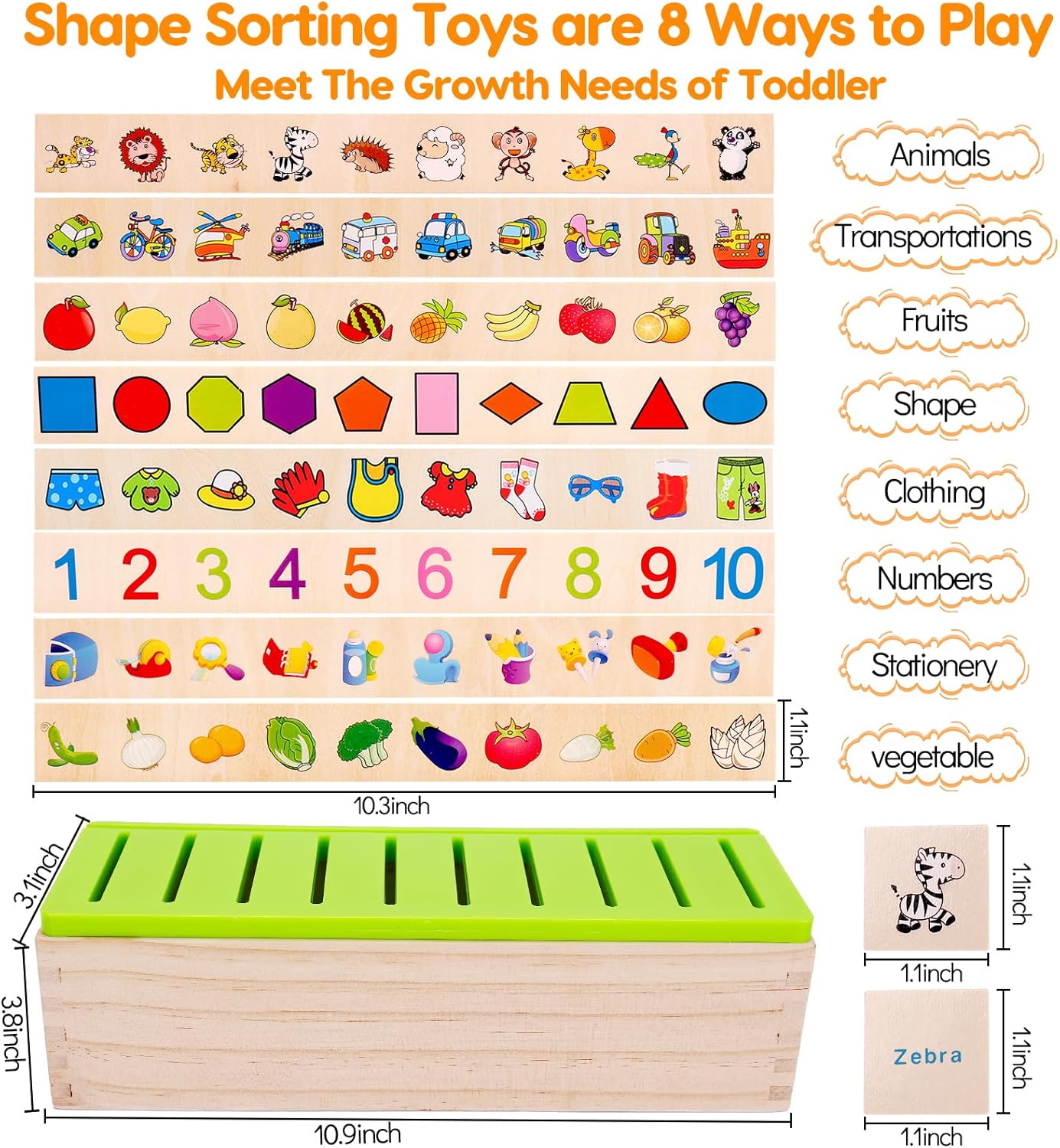Children’s Educational Toy Early Learning Knowledge Classification Box