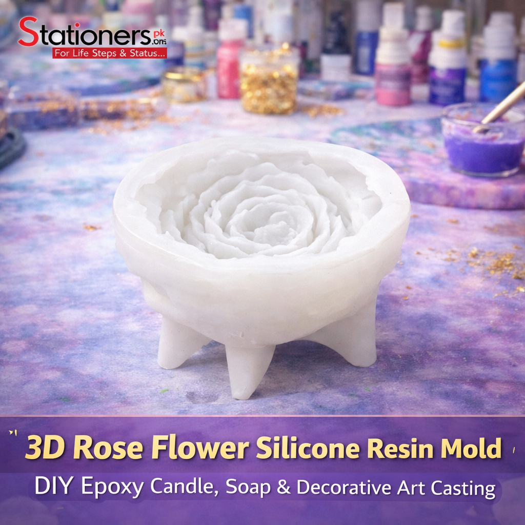 3D Rose Flower Silicone Resin Mold – DIY Epoxy Candle, Soap & Decorative Art Casting Mold
