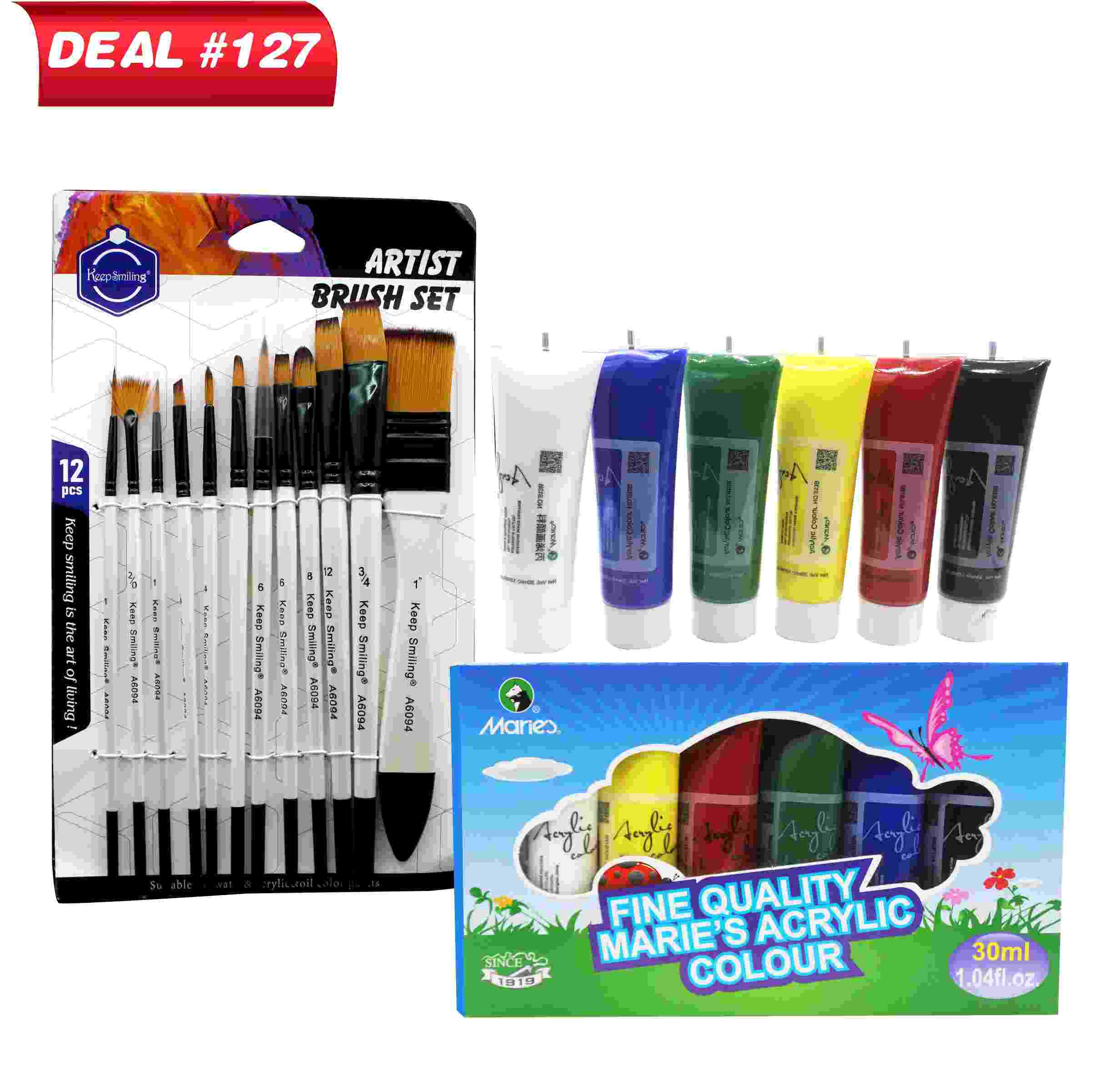 Acrylic & Brush Kit For Artist, Deal No.127