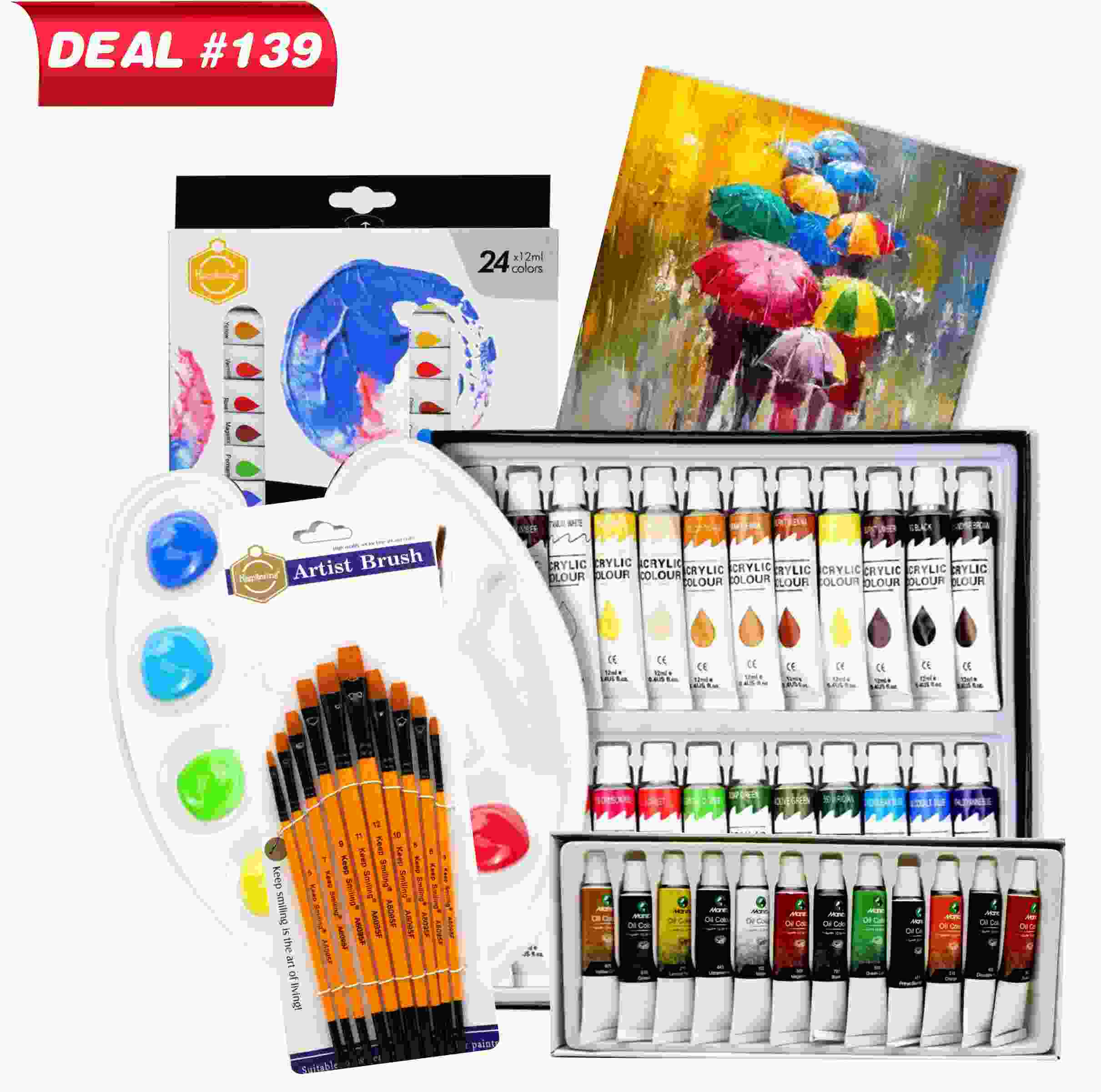 Acrylic & Oil Painting Kit, Deal No.139