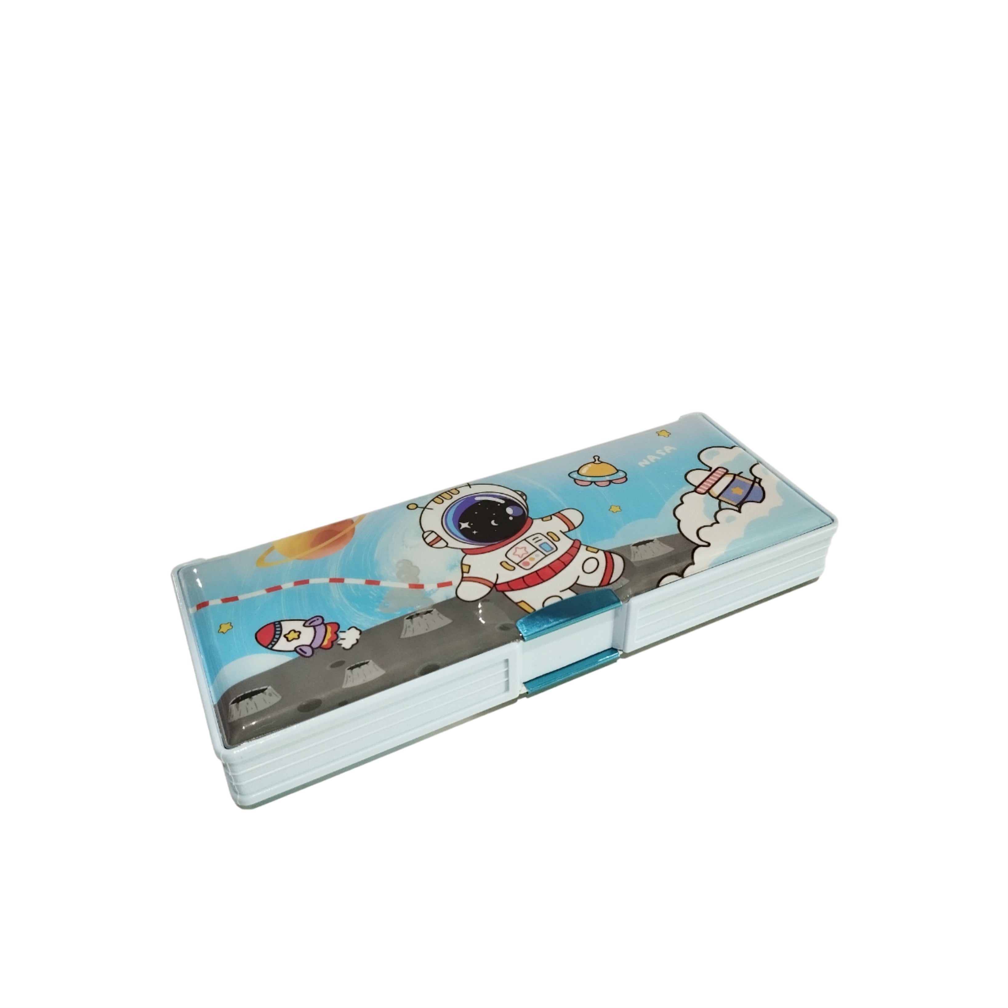 Astronaut Cartoon Magnetic Pencil Box for Kids