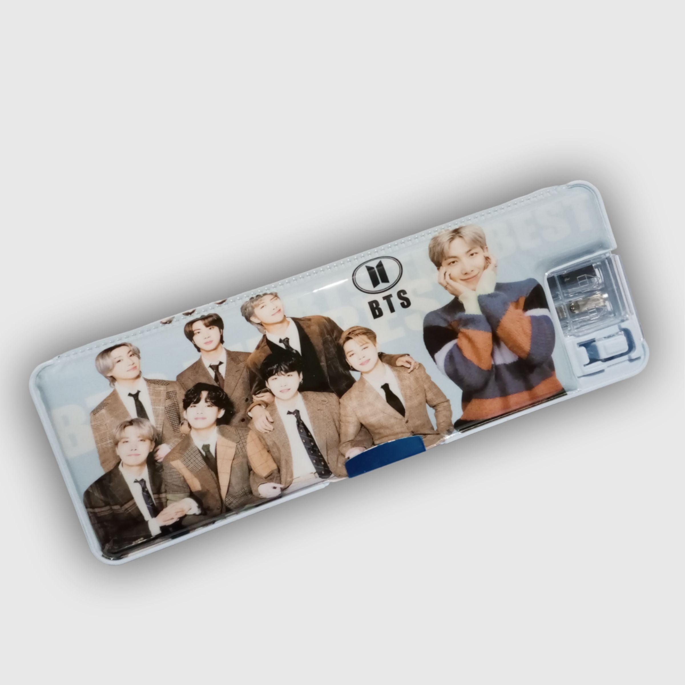 Buy Now BTS Blue Color Pencil Box with Led Lamp