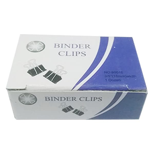Diamond Binder Clips Black Pack of 12