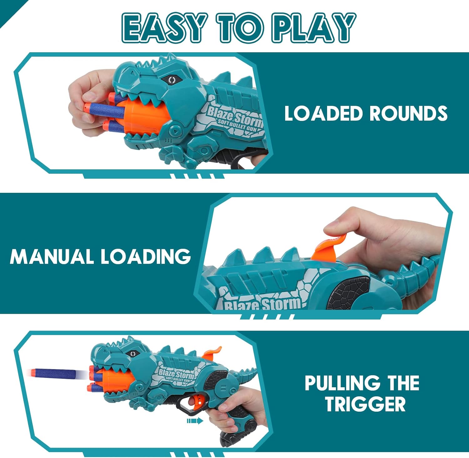 Blaze Storm Dino squad Soft Bullet Gun