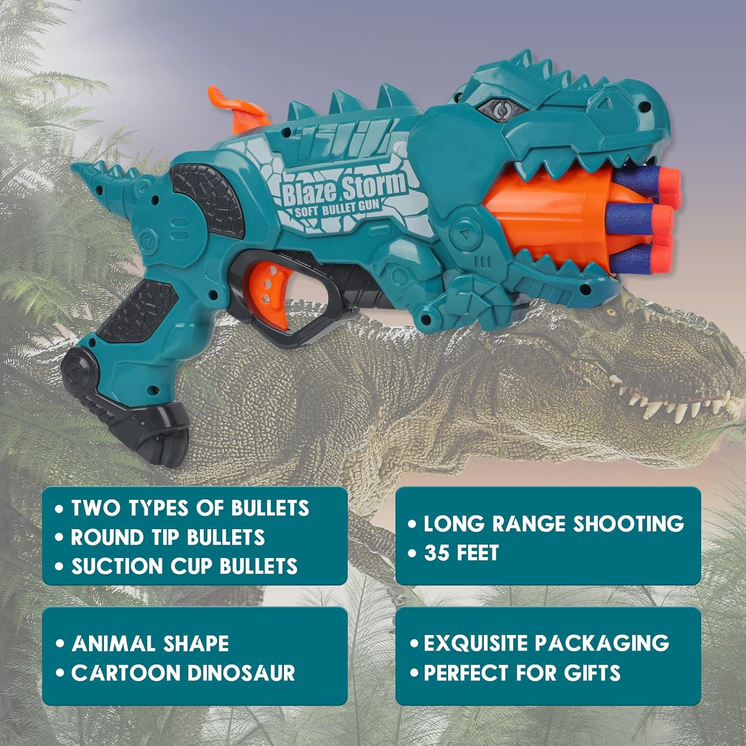 Blaze Storm Dino squad Soft Bullet Gun