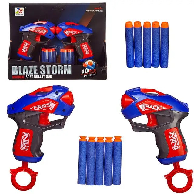 Blaze Storm Manual Soft Bullet Gun Toy with 10pcs 