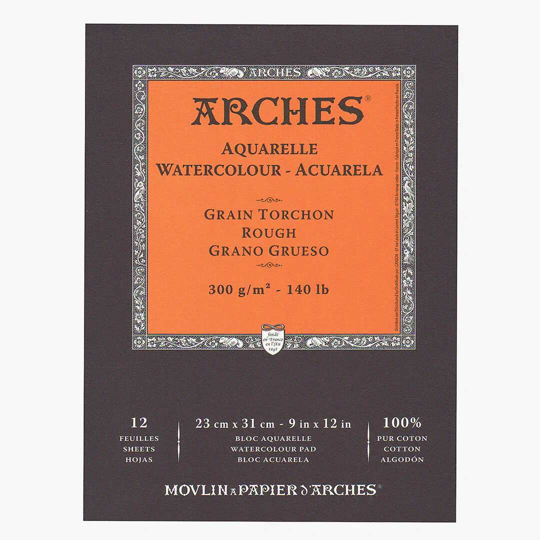 Canson Arches Watercolor Pads 12 Sheets 300g
