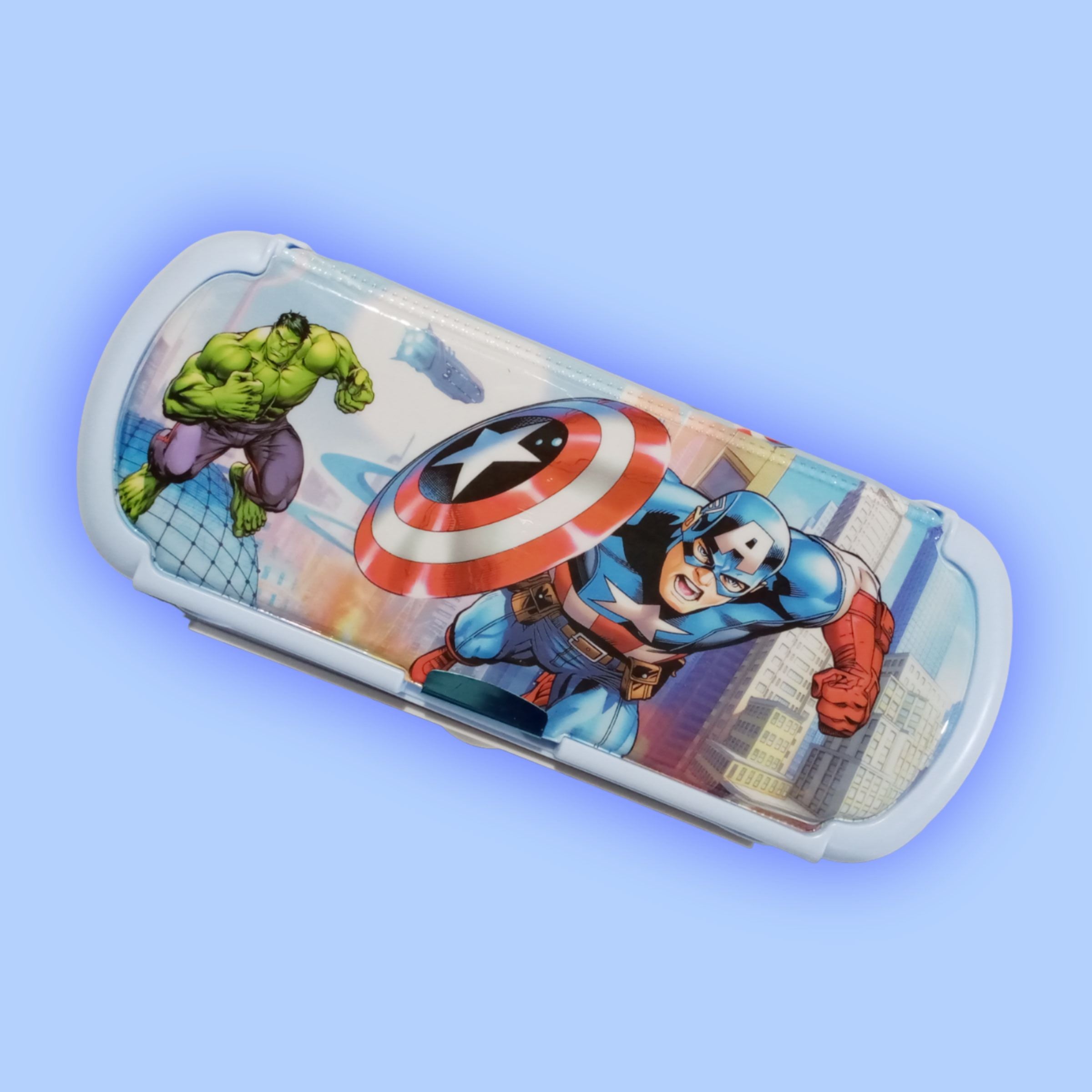 Captain America Character Pencil Box With Mini Drawing Board