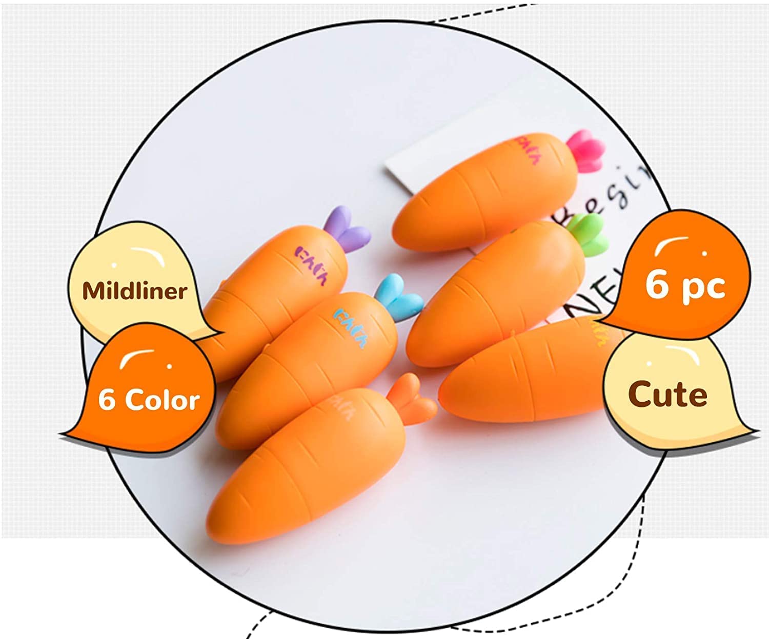 Carrot Mini Highlighter Marker Pen