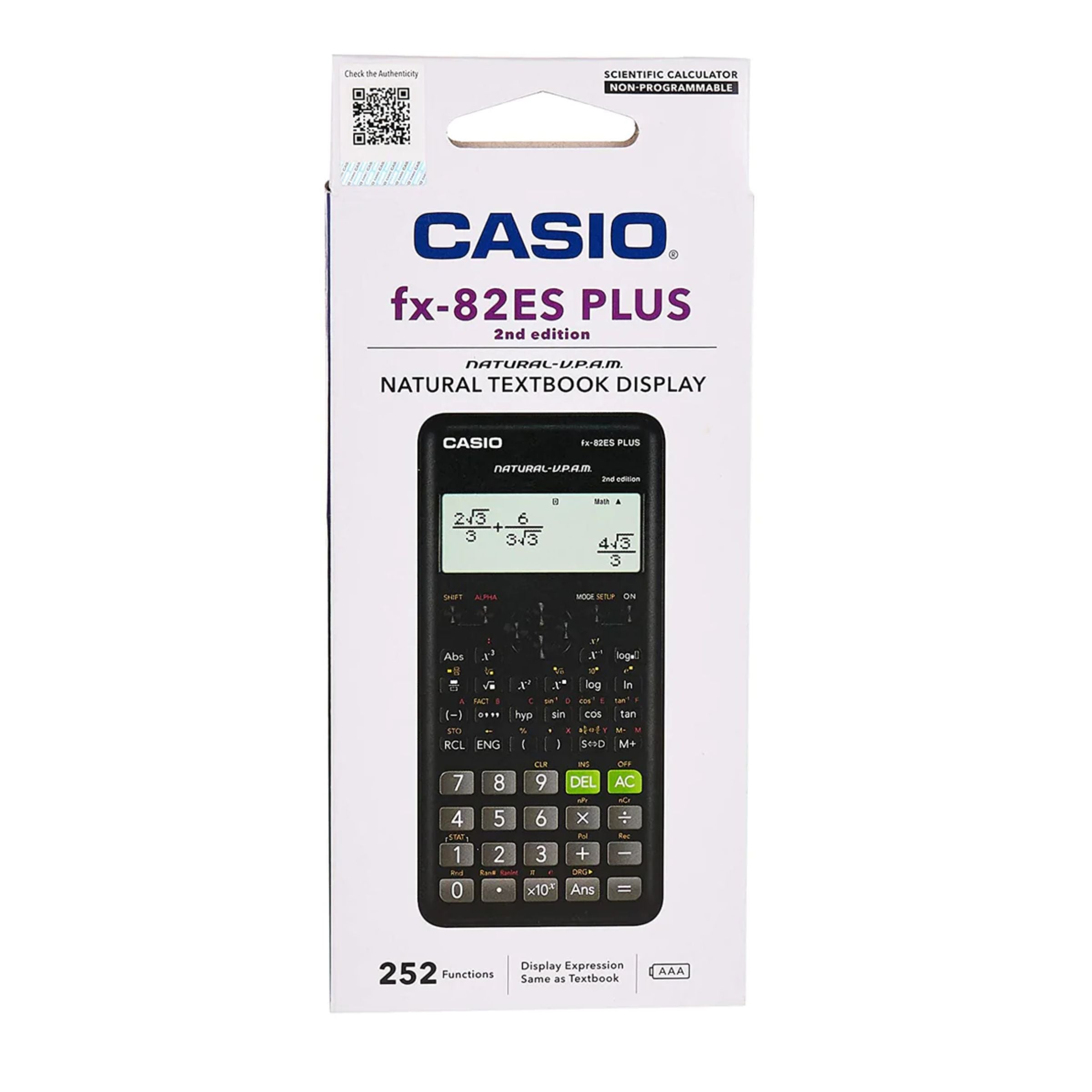 Casio Original Scientific Calculator FX-82ES Plus 2nd Edition